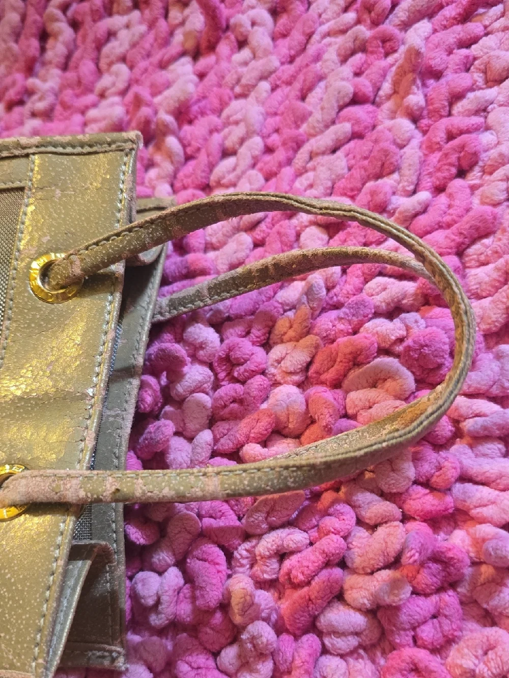 Fendi Mini Green Mesh Tote Bag - Picture 7 of 11